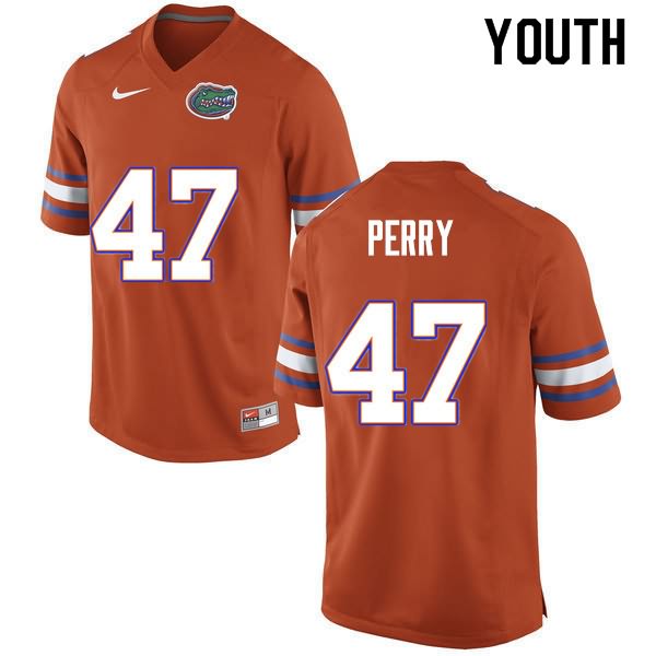 Youth NCAA Florida Gators Austin Perry #47 Stitched Authentic Nike Orange College Football Jersey PNU5265VO